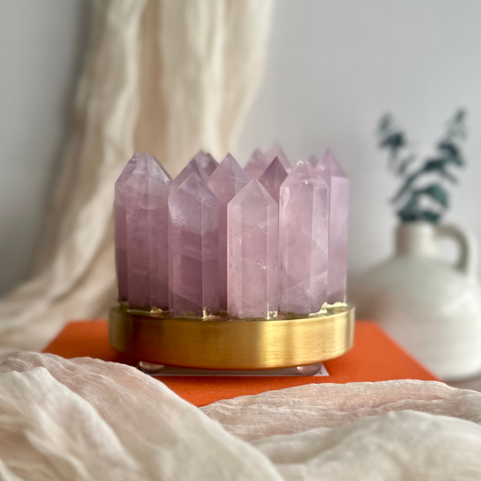 Rose Quartz Crystal Lamp