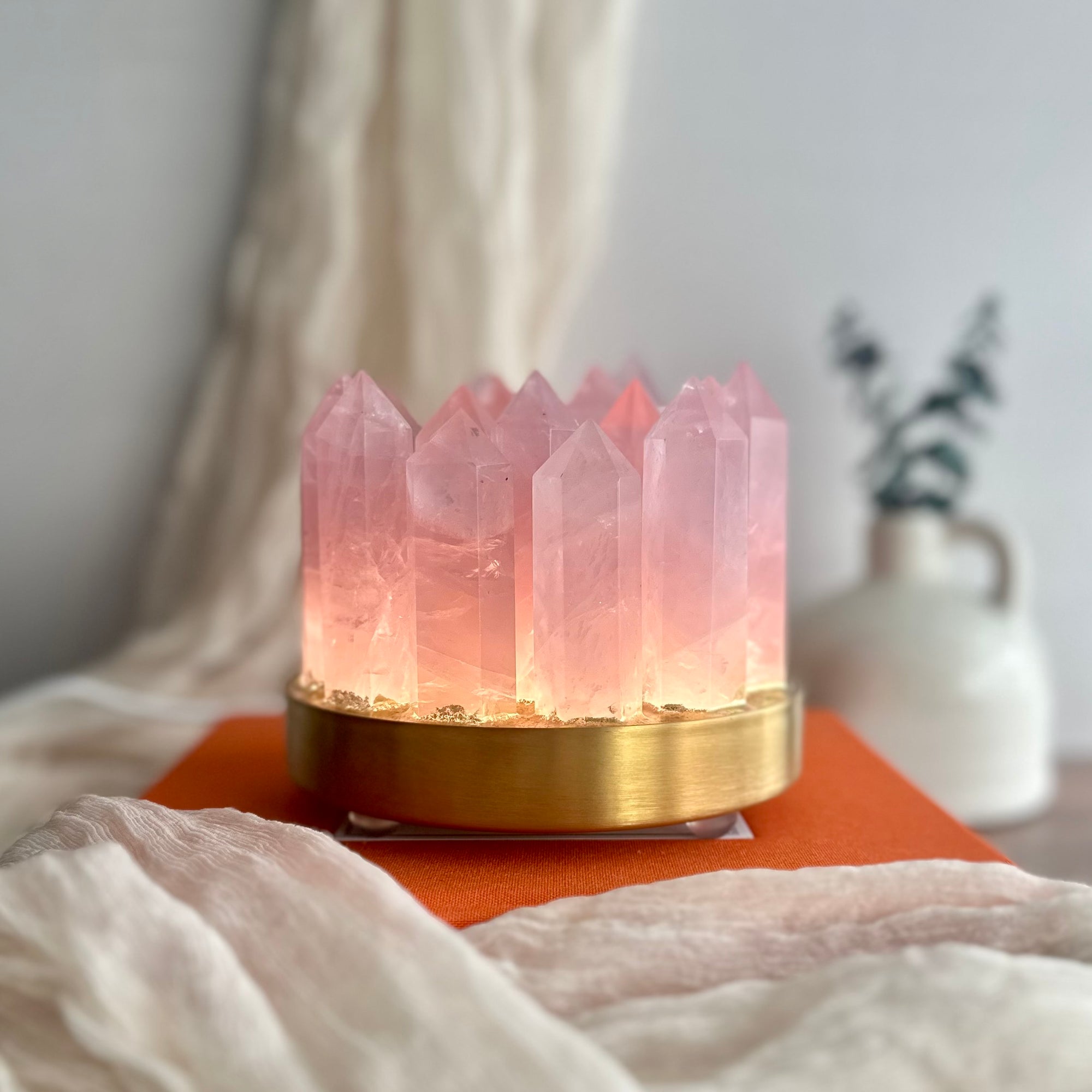 Rose Quartz Crystal Lamp